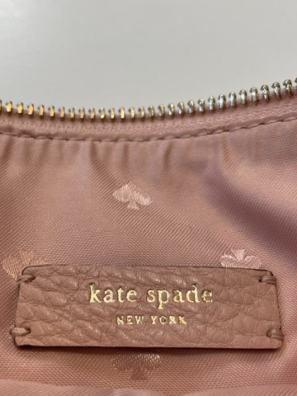 Kate Spade NY Pebbled Leather Crossbody Bag Pale Pink with Gold Hardware - Picture 4 of 5